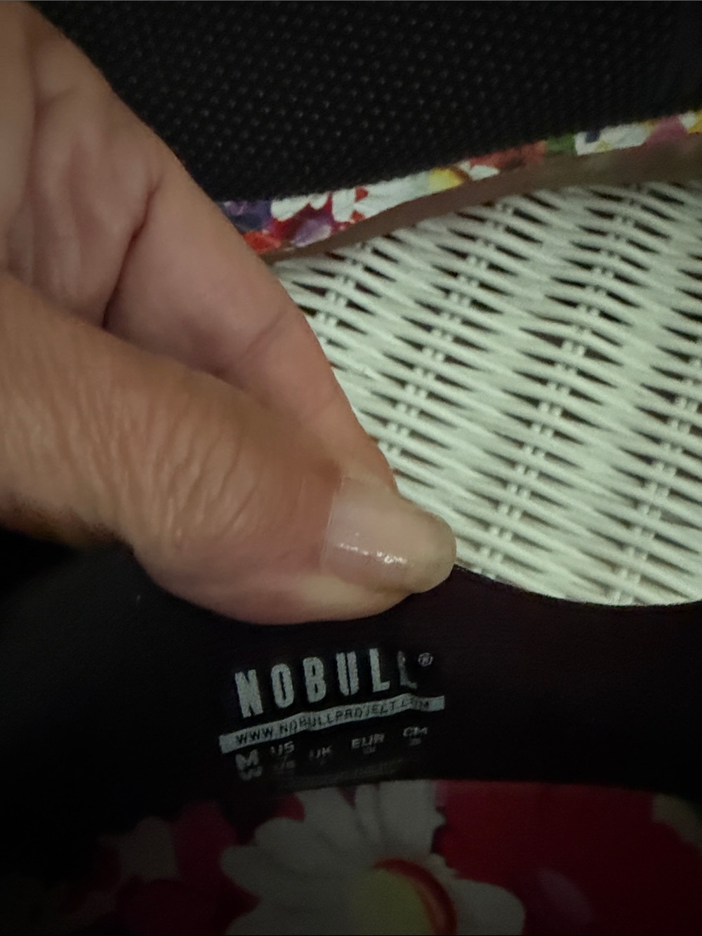 NOBULL Black womens Sneakers with Multicolor Floral Laces - Picture 9 of 9